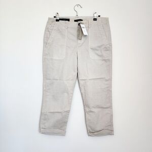 Banana Republic Cropped Straight Fit Pants/Capri – 6P Petite – Stone Beige